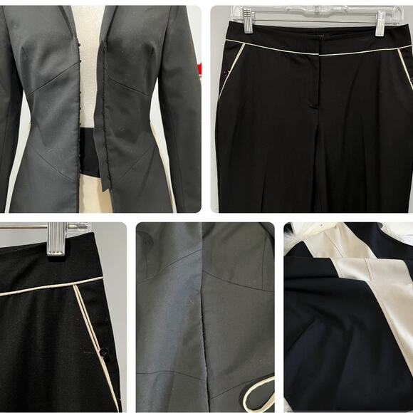 NEW The Limited 90s Classic Longline Structured Hourglass Pantsuit Midi Skirt 4 - Picture 11 of 16